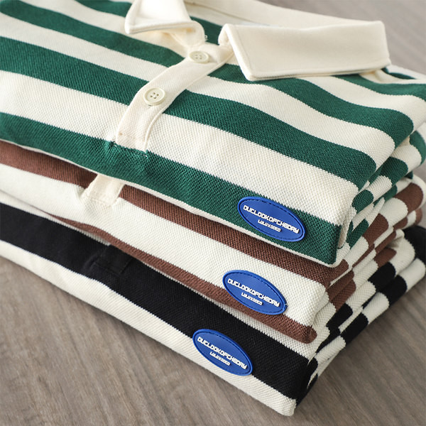 Vyriška dryžuota palaidinė klasikine apykakle