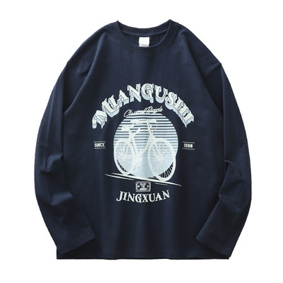 Alkalmi férfi blúz ovális nyakkivágással és mintával