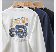 Naujo modelio vyriška palaidinė su ovalia iškirpte – trijų spalvų