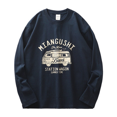 Ανδρική μπλούζα casual με στάμπα - τρία χρώματα