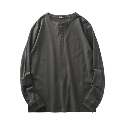 Tricou pentru bărbați cu mâneci lungi și nasturi