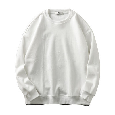 Letisztult modell férfi blúz, hosszú ujjal és O-nyakkivágással