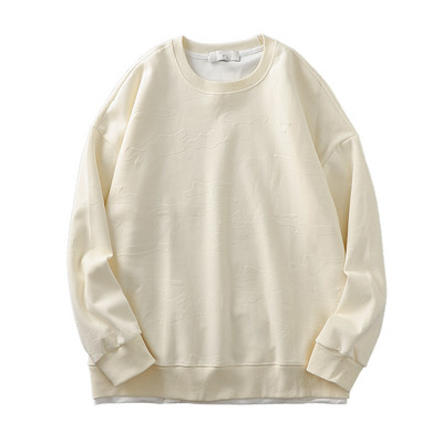 Letisztult modell férfi blúz, hosszú ujjal és O-nyakkivágással