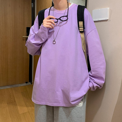 Laisva vyriška palaidinė apvalia iškirpte – kelių spalvų