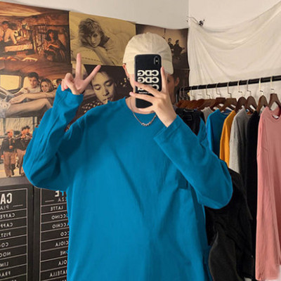 Laisva vyriška palaidinė apvalia iškirpte – kelių spalvų