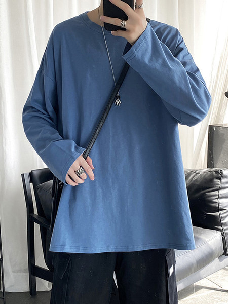 Laisva vyriška palaidinė apvalia iškirpte – kelių spalvų