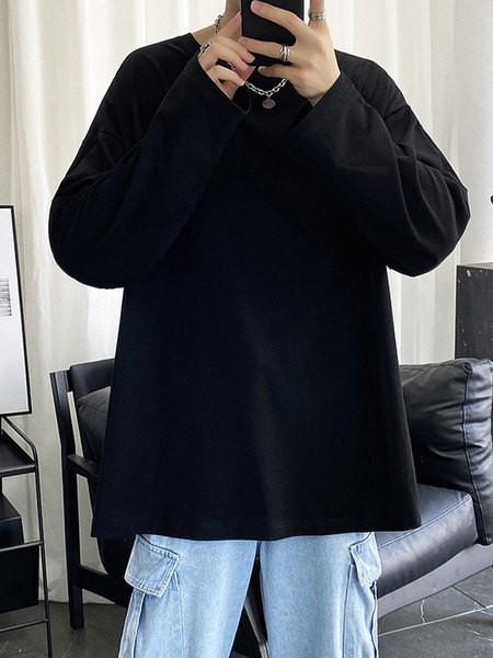 Laisva vyriška palaidinė apvalia iškirpte – kelių spalvų