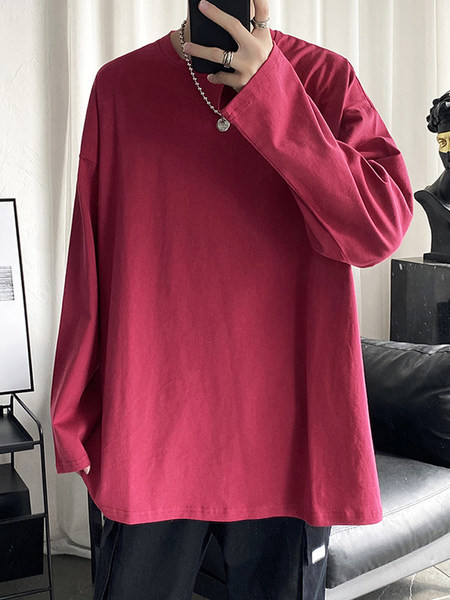 Laisva vyriška palaidinė apvalia iškirpte – kelių spalvų