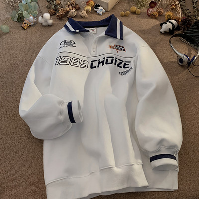 Bluză bărbătească model nou cu guler și inscripție clasică