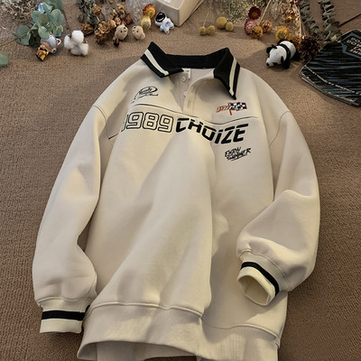 Bluză bărbătească model nou cu guler și inscripție clasică