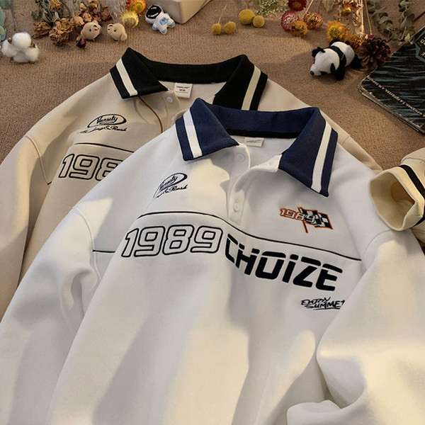 Bluză bărbătească model nou cu guler și inscripție clasică