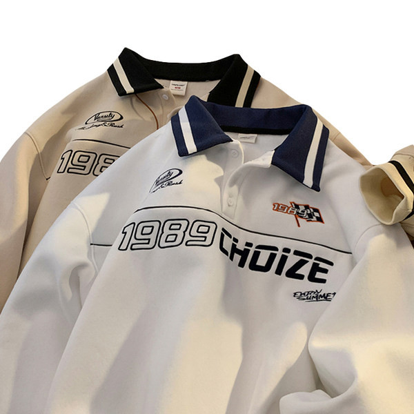 Bluză bărbătească model nou cu guler și inscripție clasică