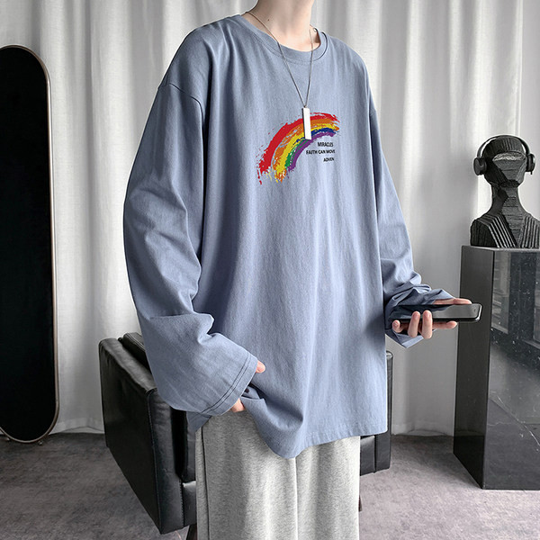 Bluză bărbătească cu imprimeu colorat