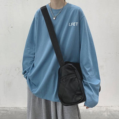 Bluză lejeră cu gât rotund pentru bărbați - mai multe culori