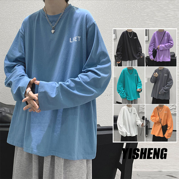 Bluză lejeră cu gât rotund pentru bărbați - mai multe culori