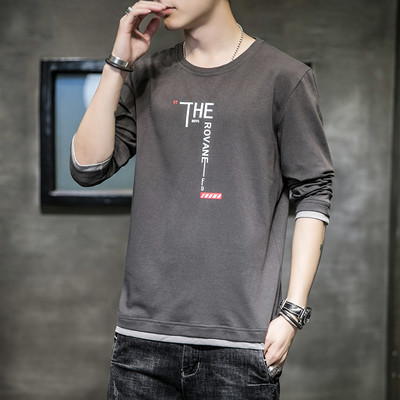 Bluză pentru bărbați cu mâneci lungi și decolteu oval