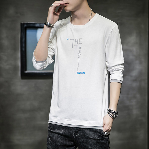 Bluză pentru bărbați cu mâneci lungi și decolteu oval