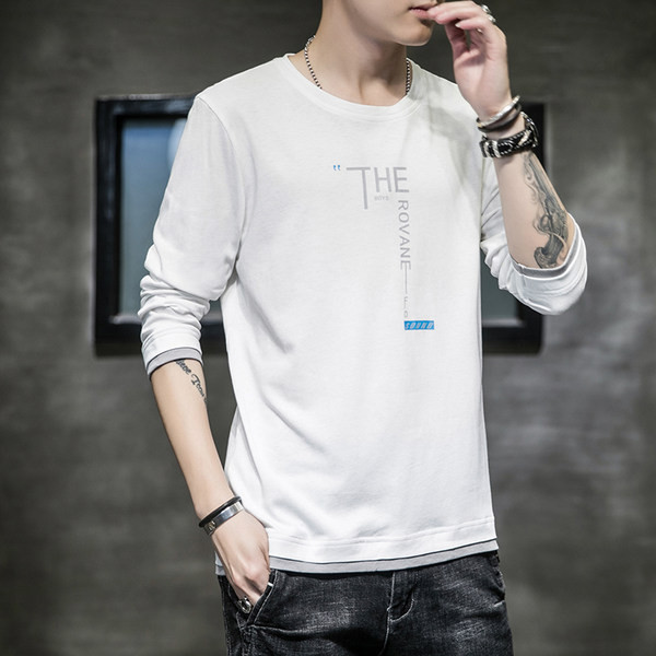 Bluză pentru bărbați cu mâneci lungi și decolteu oval