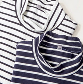 Bluză pentru bărbați cu mânecă lungă în dungi cu guler polo