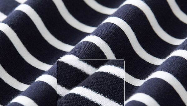 Bluză pentru bărbați cu mânecă lungă în dungi cu guler polo