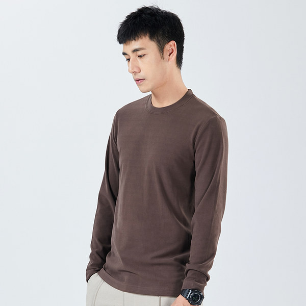 Muška bluza s O izrezom i dugim rukavima