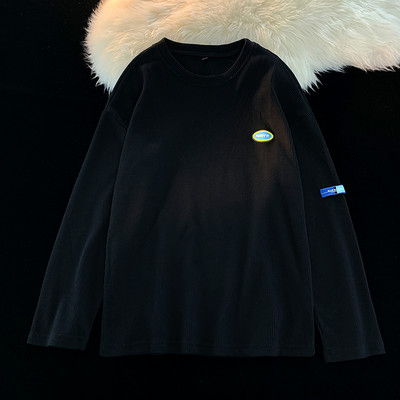 Cămașă casual pentru bărbați cu mânecă lungă cu logo