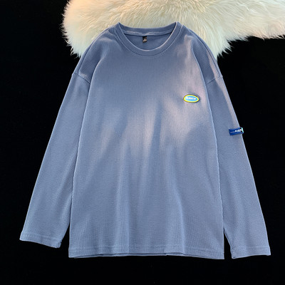 Cămașă casual pentru bărbați cu mânecă lungă cu logo