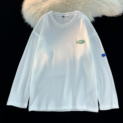 Cămașă casual pentru bărbați cu mânecă lungă cu logo