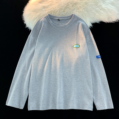 Cămașă casual pentru bărbați cu mânecă lungă cu logo