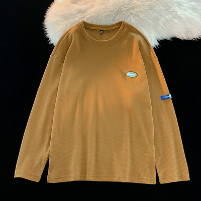 Cămașă casual pentru bărbați cu mânecă lungă cu logo