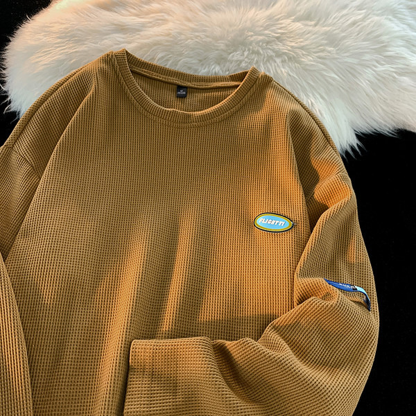 Cămașă casual pentru bărbați cu mânecă lungă cu logo