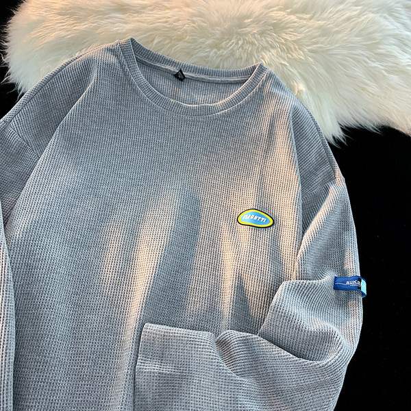 Cămașă casual pentru bărbați cu mânecă lungă cu logo