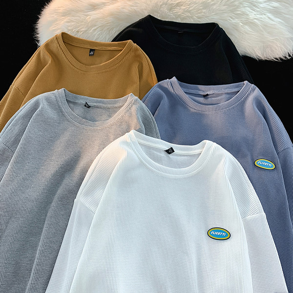 Cămașă casual pentru bărbați cu mânecă lungă cu logo