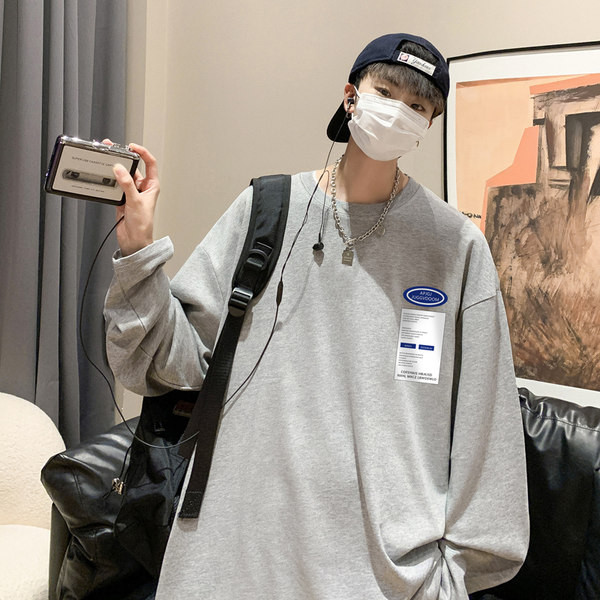 Muška majica s printom dugih rukava