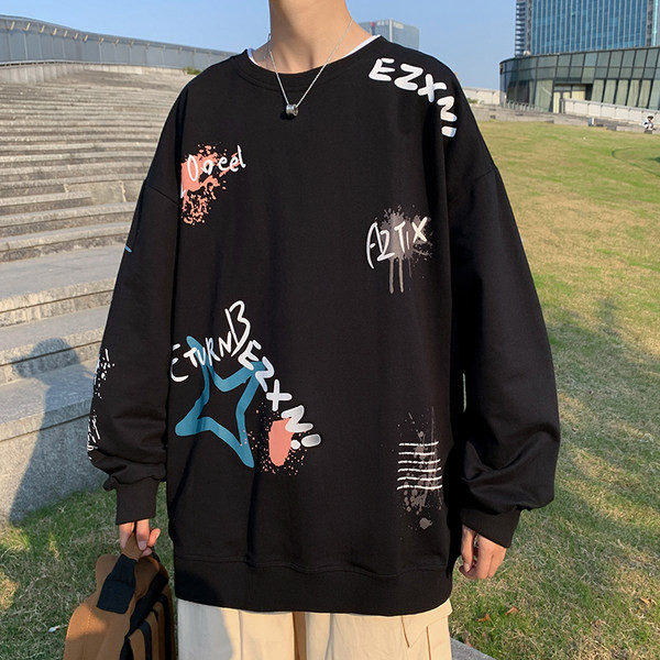 Alkalmi férfi nadrág ovális nyakkivágással és mintával