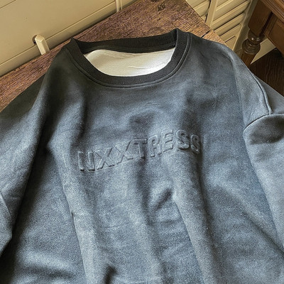 Férfi blúz széles modell, hosszú ujjú felirattal