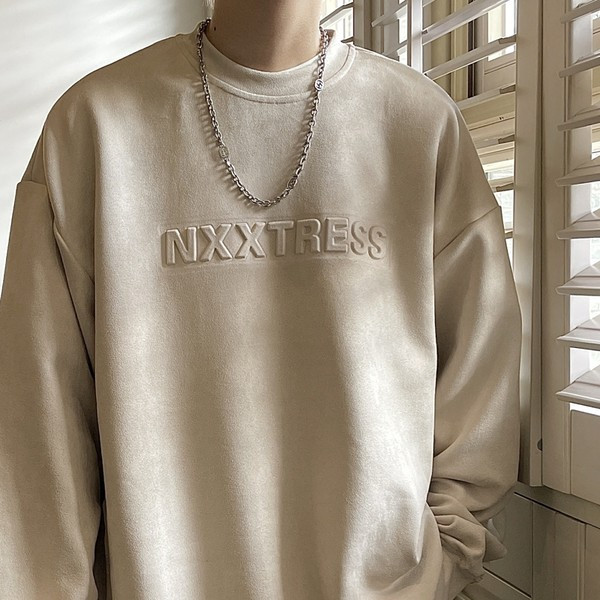 Férfi blúz széles modell, hosszú ujjú felirattal