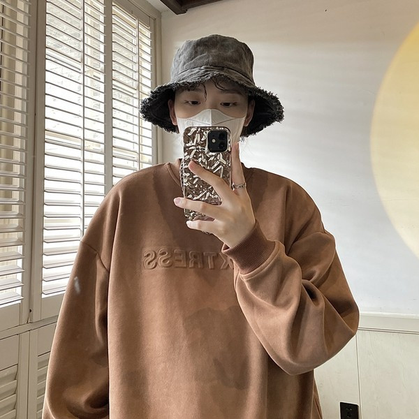 Férfi blúz széles modell, hosszú ujjú felirattal