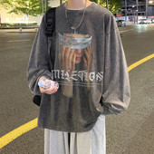 Plataus modelio vyriška palaidinė su raštu