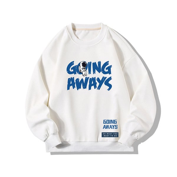 Ανδρική μπλούζα με οβάλ γιακά και στάμπα