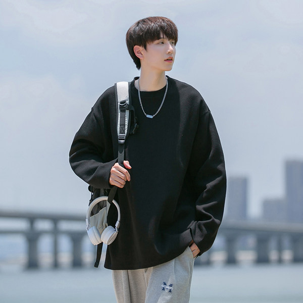 Bluză cu mânecă lungă, casual, pentru bărbați