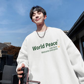 Vyriška laisvalaikio palaidinė su ovalia iškirpte ir ilgomis rankovėmis