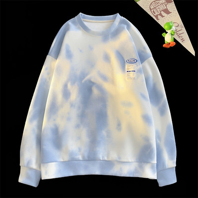 Bluză casual bărbătească cu logo-ul cu gât