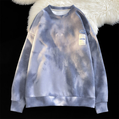 Bluză casual bărbătească cu logo-ul cu gât