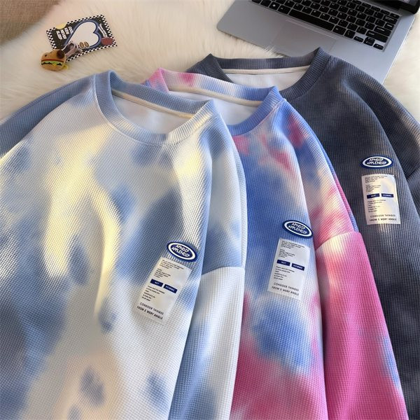 Bluză casual bărbătească cu logo-ul cu gât