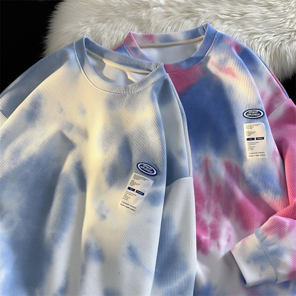 Bluză casual bărbătească cu logo-ul cu gât