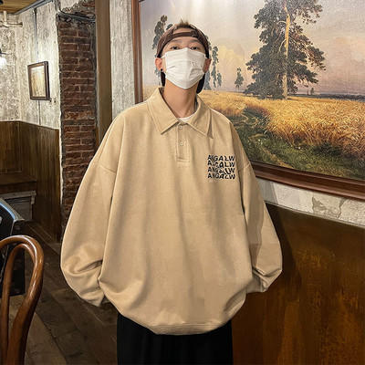 Cămașă casual pentru bărbați cu guler, nasturi și inscripții