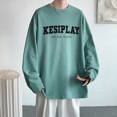 Bluză bărbătească model larg cu mâneci lungi