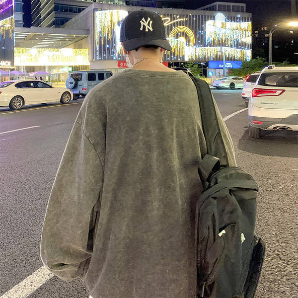 Retro hosszú ujjú, nyomott férfi blúz