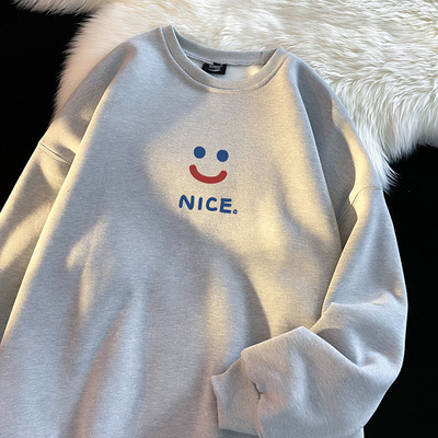 Bluza de barbati model nou cu imprimeu si decolteu rotund